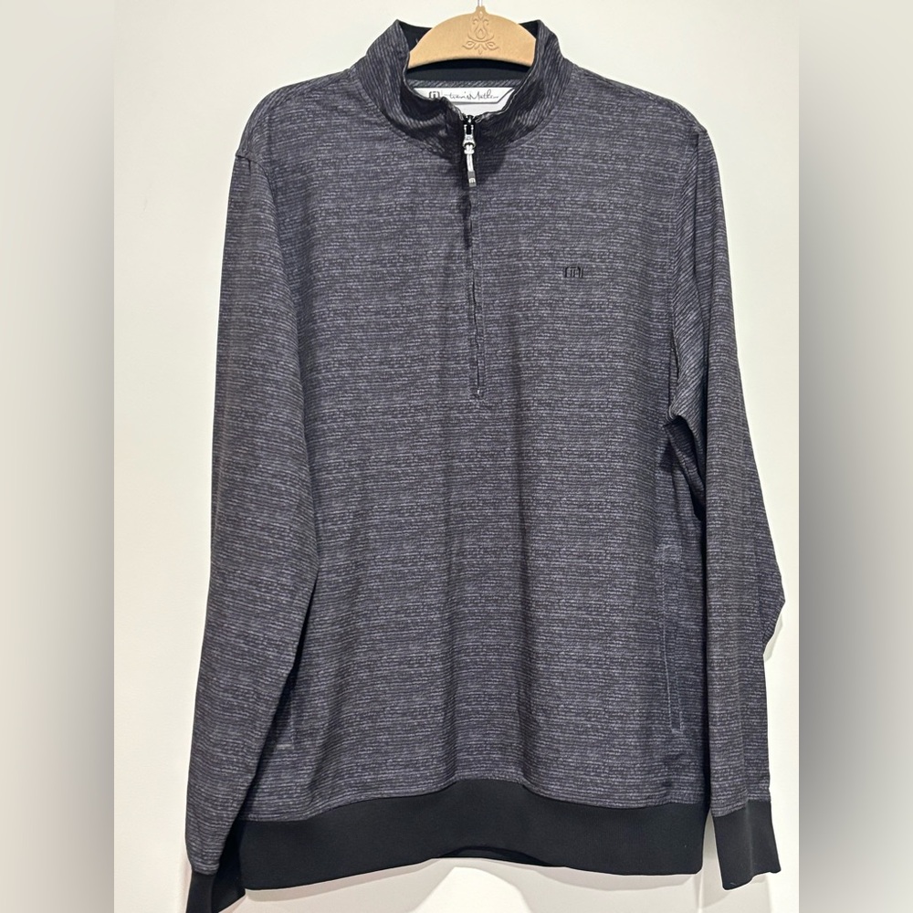 Men's Travis Matthew's Gray Quarter-Zip Pullover